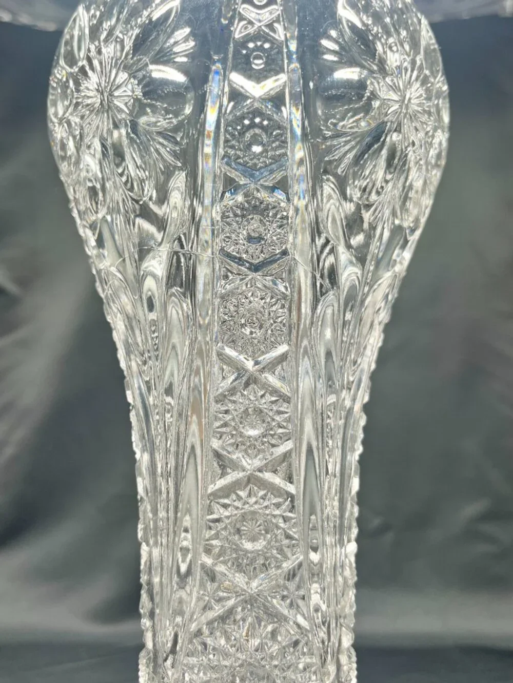 Stunning Vintage La Rochelle AKA Cosmos Clear by Imperial Glass-Ohio Vase